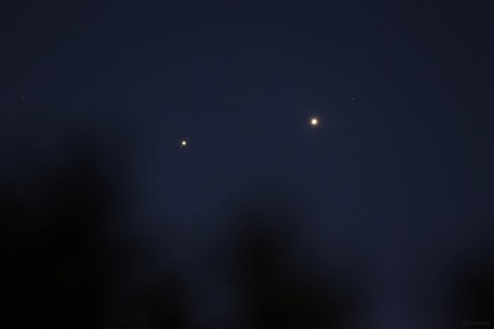Jupiter und Venus am frühen Morgen des 11. August 2025