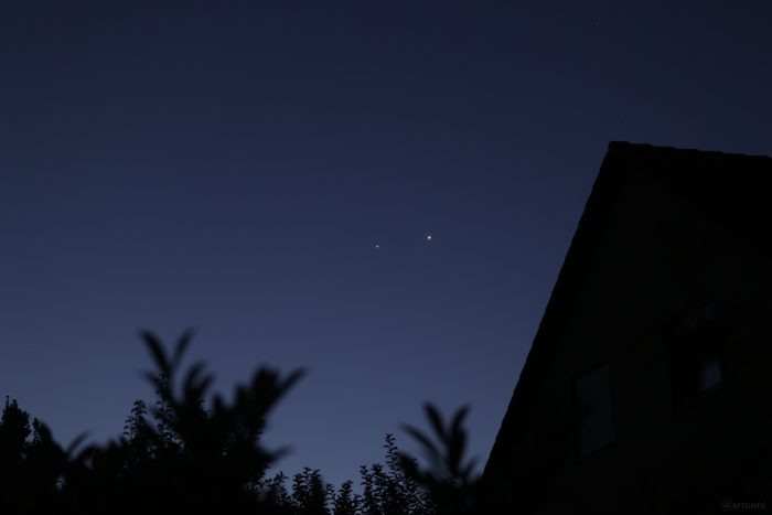 Jupiter und Venus am frühen Morgen des 11. August 2025