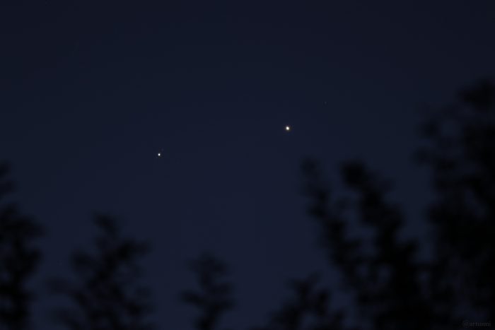 Jupiter und Venus am frühen Morgen des 11. August 2025