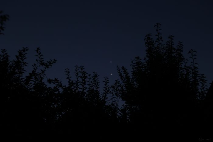 Jupiter und Venus am frühen Morgen des 13. August 2025 im Sternbild Zwillinge