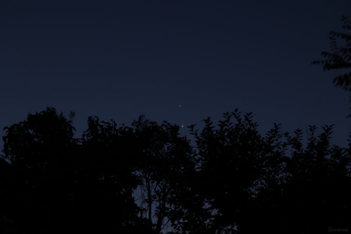 Jupiter und Venus am frühen Morgen des 13. August 2025 im Sternbild Zwillinge