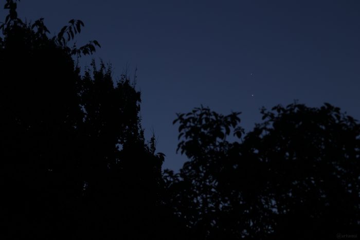 Jupiter und Venus am frühen Morgen des 13. August 2025 im Sternbild Zwillinge