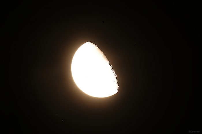 Bedeckung der Plejaden am 12. September 2025 durch den zunehmenden Mond