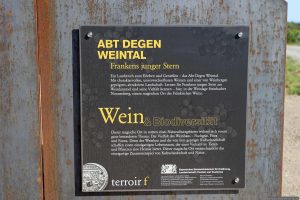 Infotafel am terroir f Punkt Abt Degen Weintal am 18. September 2025