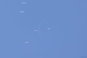 Regulus, Venus und Mond am 19. September 2025 um 14:02 Uhr