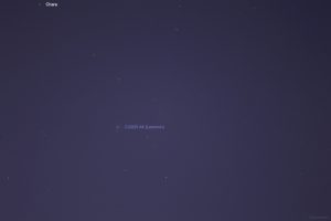Unsere erste Aufnahme von Komet C/2025 A6 (Lemmon) am 14. Oktober 2025 um 19:25 Uhr