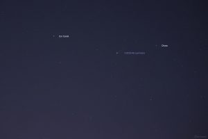 Komet C/2025 A6 (Lemmon) am 15. Oktober 2025 im Sternbild Jagdhunde