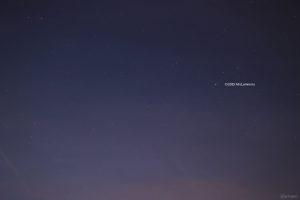 Komet C/2025 A6 (Lemmon) am 18. Oktober 2025 am Nordwesthimmel von Eisingen