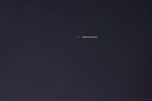 Komet C/2025 A6 (Lemmon) am 18. Oktober 2025 am Nordwesthimmel von Eisingen