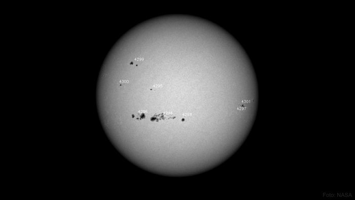Sonnenfleckenaktivität am 4. Dezember 2025