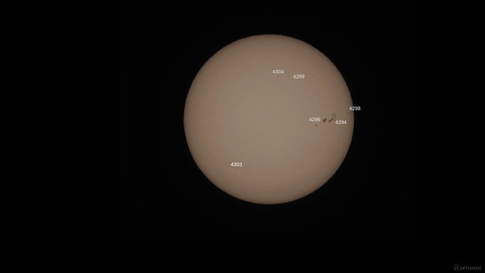 Sonnenfleckenaktivität am 9. Dezember 2025