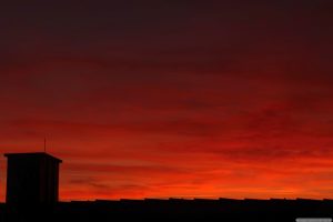Abendrot am 9. Dezember 2025