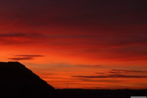 Abendrot am 9. Dezember 2025