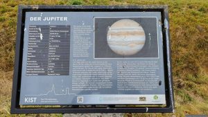 Infotafel Jupiter am Planetenweg Kist