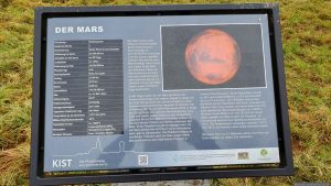 Infotafel Mars am Planetenweg Kist