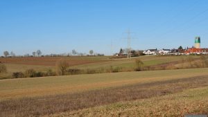 Blick zum Planetenweg Kist am 28. Dezember 2025