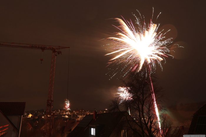 Feuerwerk in Eisingen am 31. Dezember 2025