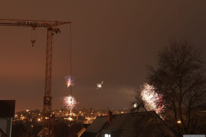 Feuerwerk in Eisingen am 1. Januar 2026