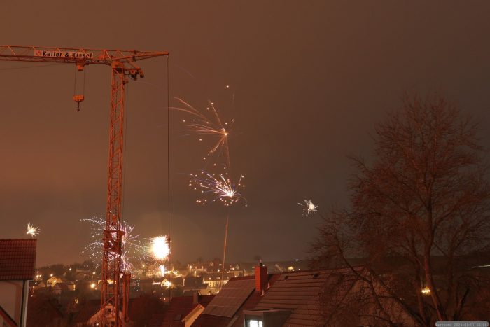Feuerwerk in Eisingen am 1. Januar 2026