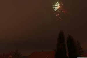 Feuerwerk in Eisingen am 1. Januar 2026