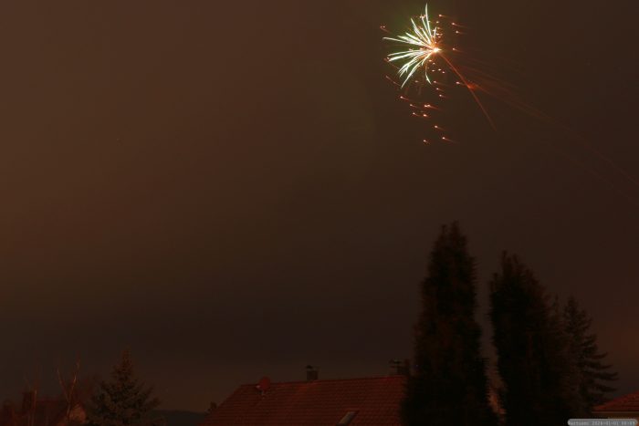 Feuerwerk in Eisingen am 1. Januar 2026