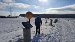Winterlandschaft am Planetenweg in Kist