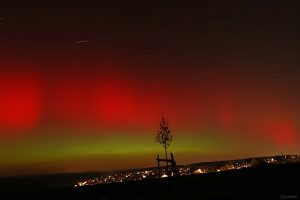 Polarlichtnacht in Eisingen in Unterfranken am 19. Januar 2026