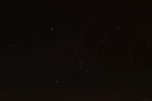 Der Sternenhimmel Richtung Süd Südwest am 19. Januar 2026 während unserer Beobachtung des Polarlichts