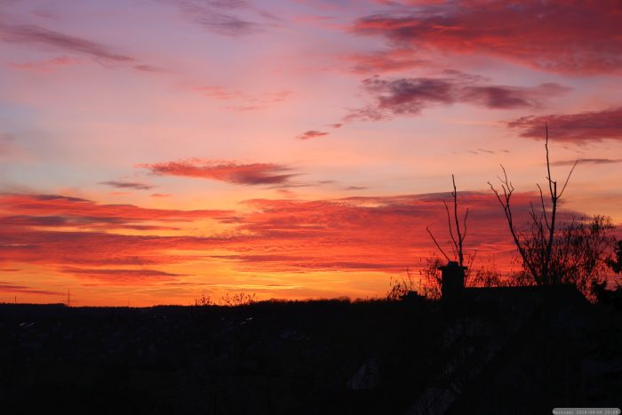 Abendrot am 6. April 2026 (Ostermontag)