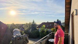 Florian Schmitt während der Sonnenfinsternis am 12. August 2026 in Eisingen