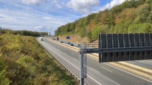Blick auf die BAB A3 Richtung Frankfurt am Main