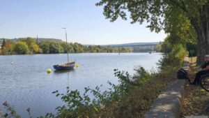 Blick von Margetshöchheim über den Main nach Veitshöchheim