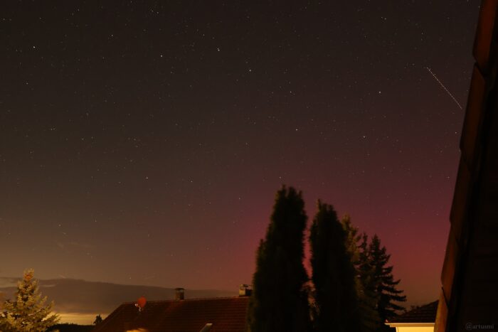 Polarlichtnacht in Eisingen in Unterfranken am 10. Oktober 2026