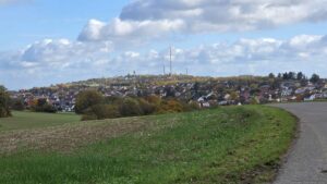 Blick auf Höchberg und die Frankenwarte