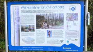 Infotafel am Werksandsteinbruch Höchberg